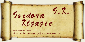 Isidora Kljajić vizit kartica